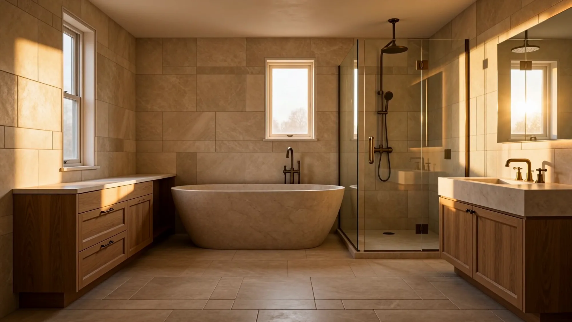 The same bathroom after its AGW renovation